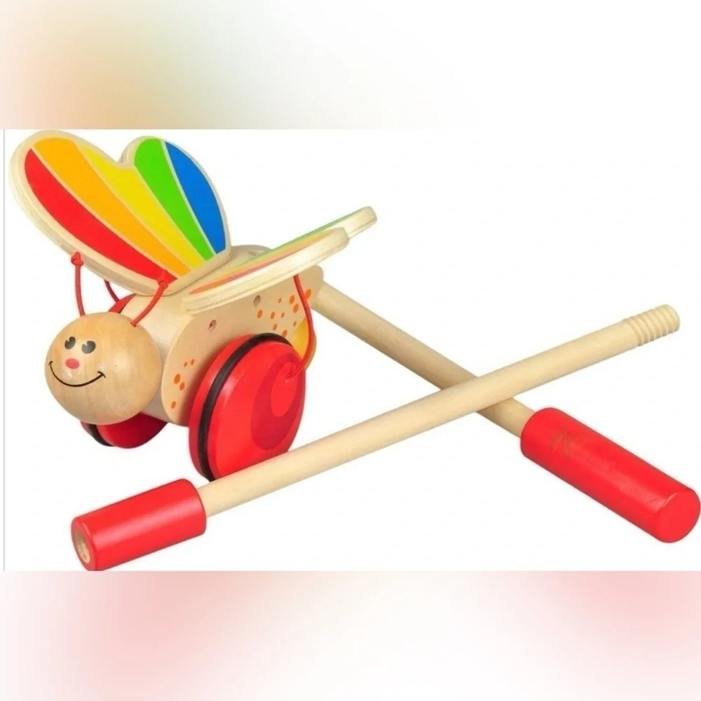 Butterfly  wood Push & Pull Toy